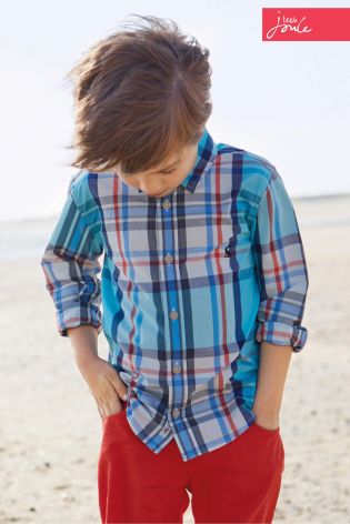 Turquoise Little Joule Check Shirt